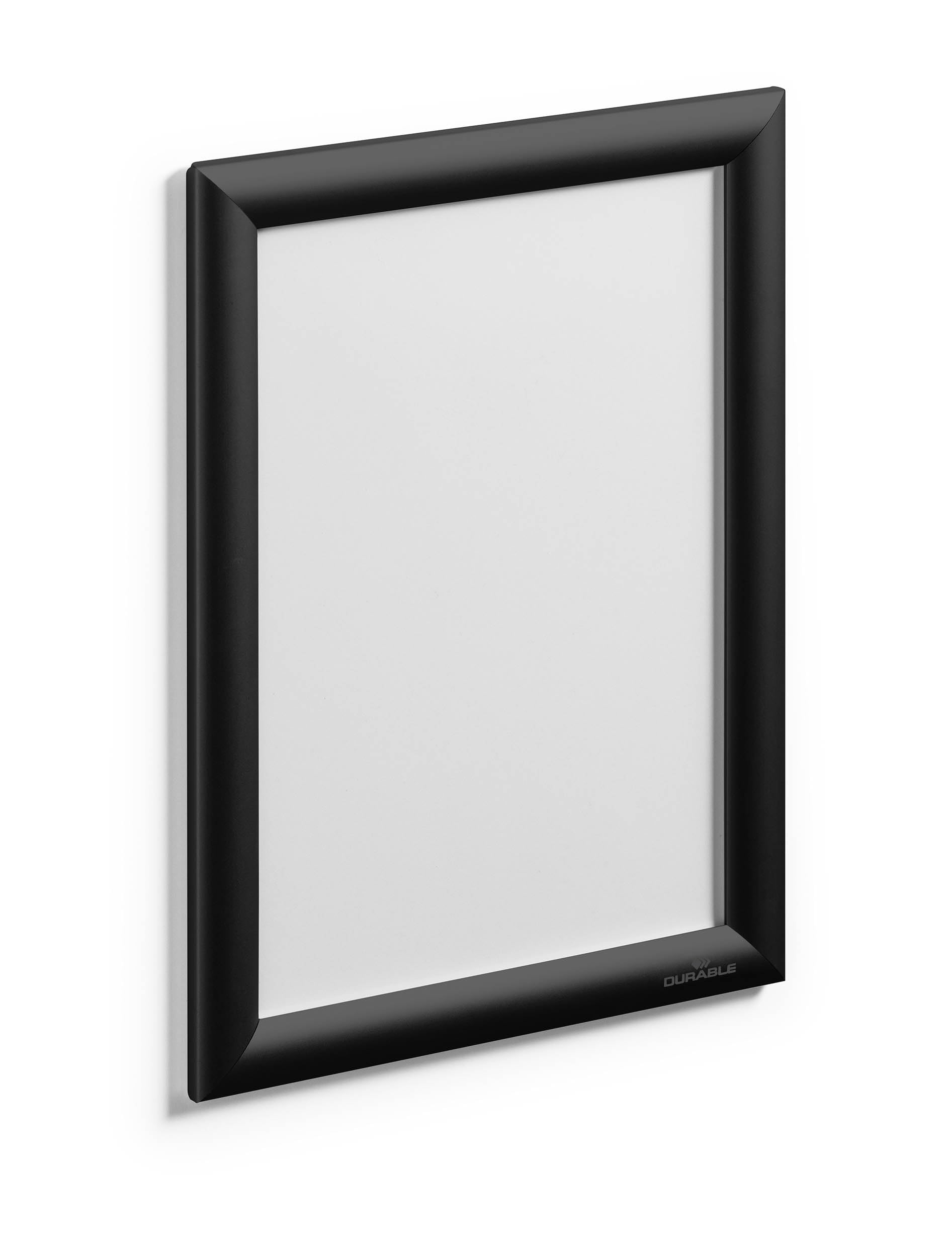Durable A4 Aluminium Snap Frames - Wall Mounted Via Self-Adhesive Pads or Screw Set - Black - Pack of 1 - Optimal for Displaying Menus, Posters, etc