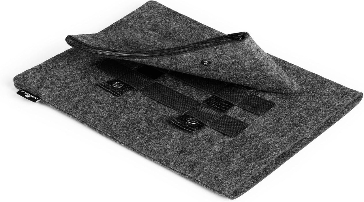 Felt Laptop Sleeve MultiBag Effect, for 13 inch Laptops and Tablets, Made from 60 Percent Recycled PET Felt, Includes Accessory Bag, Anthracite Grey