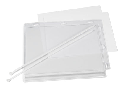 Durable A5 Water Resistant UV Anti-ReflectiveCable Tie Pockets - IPX5 Water Resistance Pocket to Keep Documents Protected - Optimal for Displaying Information Outside - Pack of 5