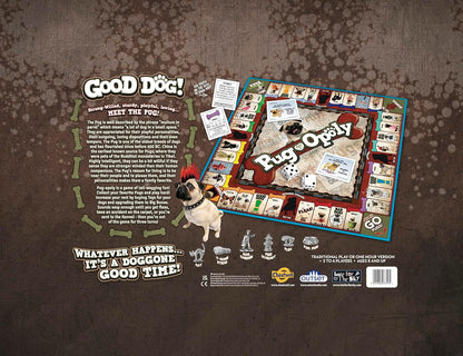 Pug-Opoly Property Trading Board Game - Family Time Game for Adults and Children - 2 to 6 Players - Strategy Fun For Ages 8 and Up - Because Every Dog Has It's Day