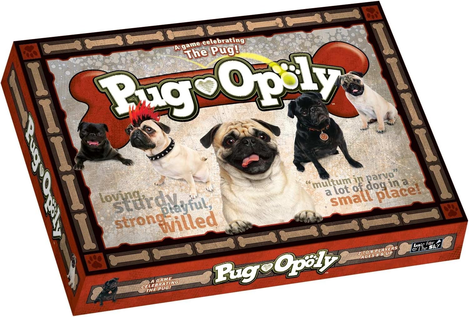Pug-Opoly Property Trading Board Game - Family Time Game for Adults and Children - 2 to 6 Players - Strategy Fun For Ages 8 and Up - Because Every Dog Has It's Day