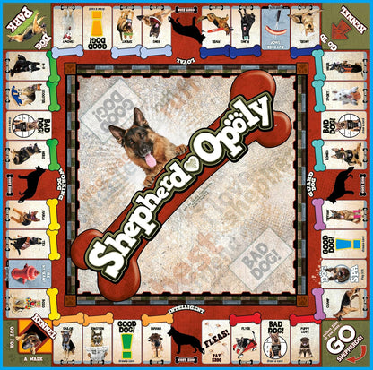 Shepherd-Opoly Property Trading Board Game - Family Time Games for Adults and Children, 2 to 6 Players, Strategy Fun For Ages 8 and Up - A Game That Has Gone To The Dogs