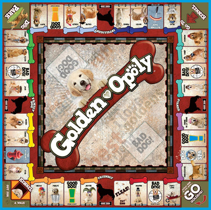 Golden-Opoly Property Trading Board Game - Family Time Games for Adults and Children, 2 to 6 Players, Strategy Fun For Ages 8 and Up - A Game That's The Pick Of The Litter