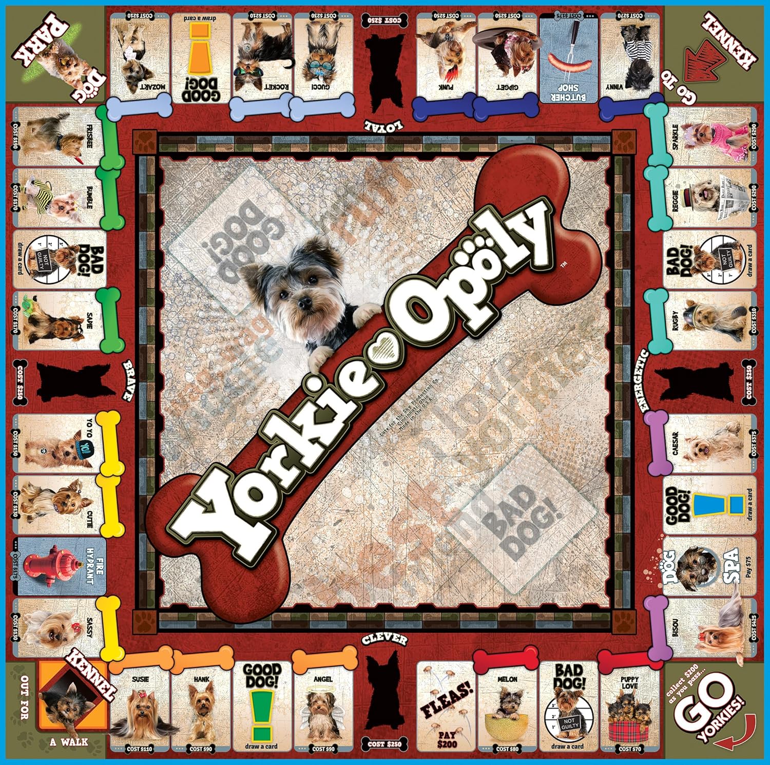 Yorkie-Opoly Property Trading Board Game - Family Time Games for Adults and Children, 2 to 6 Players, Strategy Fun For Ages 8 and Up - A Game To Decide Who Is Top Dog