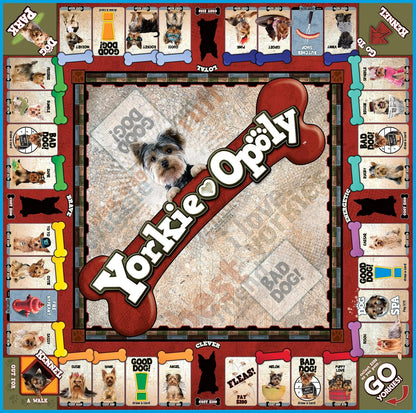 Yorkie-Opoly Property Trading Board Game - Family Time Games for Adults and Children, 2 to 6 Players, Strategy Fun For Ages 8 and Up - A Game To Decide Who Is Top Dog