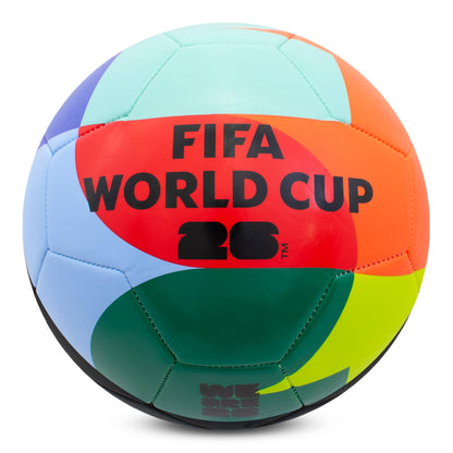 Hy-Pro Officially Licensed FWC26 Size 5 Football - Training Ball with Trophy Design & Host Nations Graphics, Football Gifts for Boys - FIFA World Cup 2026 Design Multi-coloured