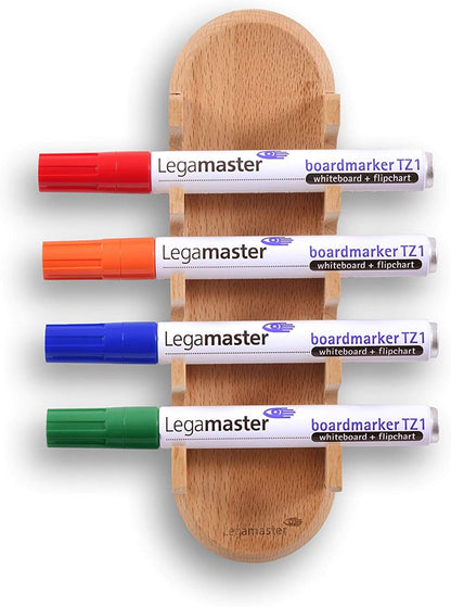 Legamaster - wooden magnetic marker holder for dry erase whiteboard pens, pencil storage for offices or schools