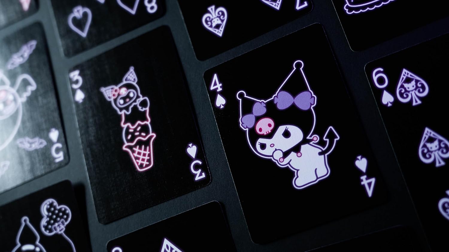 Bicycle Kuromi Sanrio Carte da gioco, nero, rosa e viola, 1 mazzo