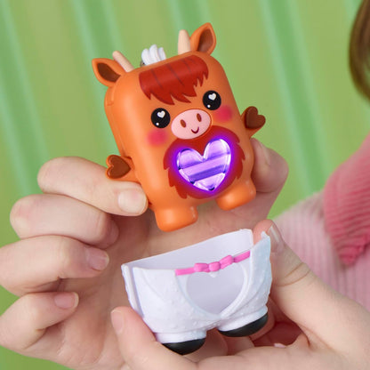 Hasbro Nano-Mals Cowbert the Highland Cow Electronic Fidget Pet, Brown