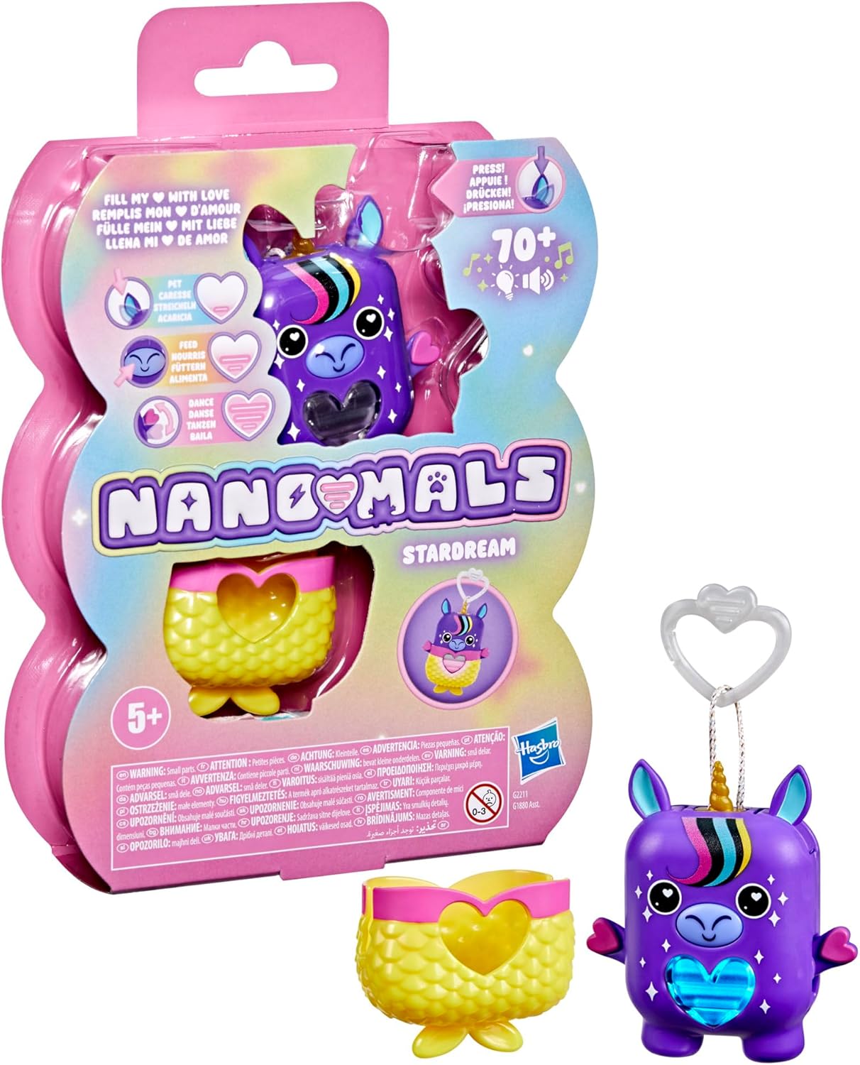 Hasbro Nano-Mals Stardream the Unicorn Electronic Fidget Pet, Purple