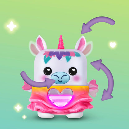 Hasbro Nano-Mals Meadowmist the Unicorn Electronic Fidget Pet, Farbwechslend