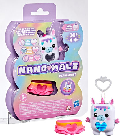 Hasbro Nano-Mals Meadowmist the Unicorn Electronic Fidget Pet, Farbwechslend