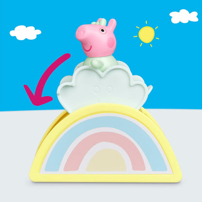 Peppa Pig Evies kinderkamer, speelset met 1 figuur en 7 accessoires, werkt met de speelset Peppa's Grote familiehuis, kleuterspeelgoed voor meisjes en jongens van 3+