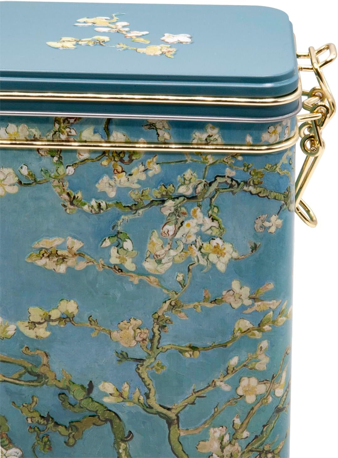 Fridolin 19404 - Voorraaddoos/Koffieblik van metaal met beugelsluiting, inhoud ca. 1,4 liter - Van Gogh: Amandelbloesem