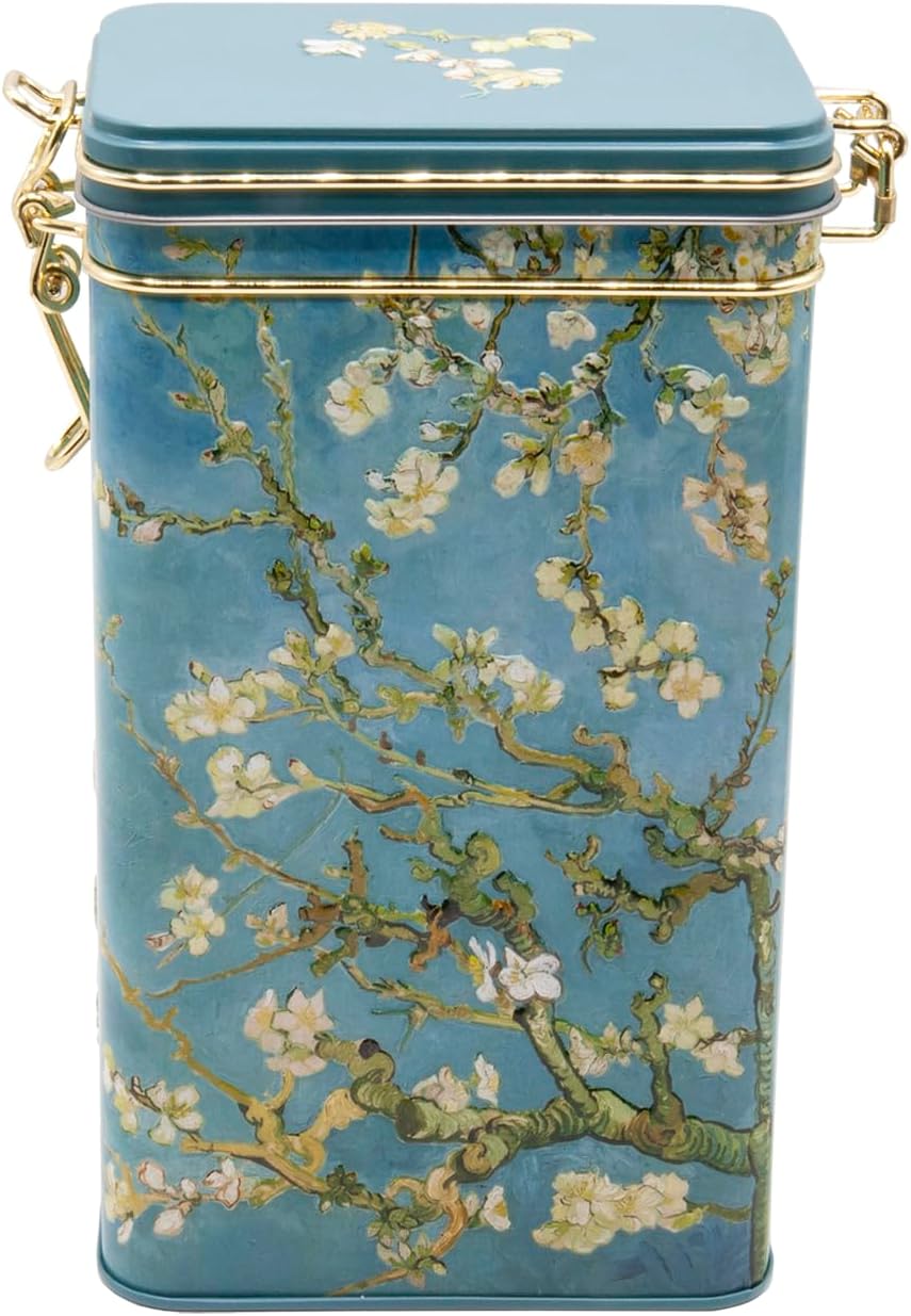 Fridolin 19404 - Voorraaddoos/Koffieblik van metaal met beugelsluiting, inhoud ca. 1,4 liter - Van Gogh: Amandelbloesem