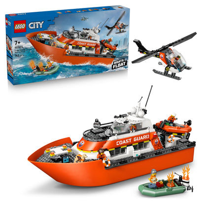 Lego: 60504 - City Exploration - Motoscafo Di Soccorso Ed Elicottero Della Guardia Costiera
