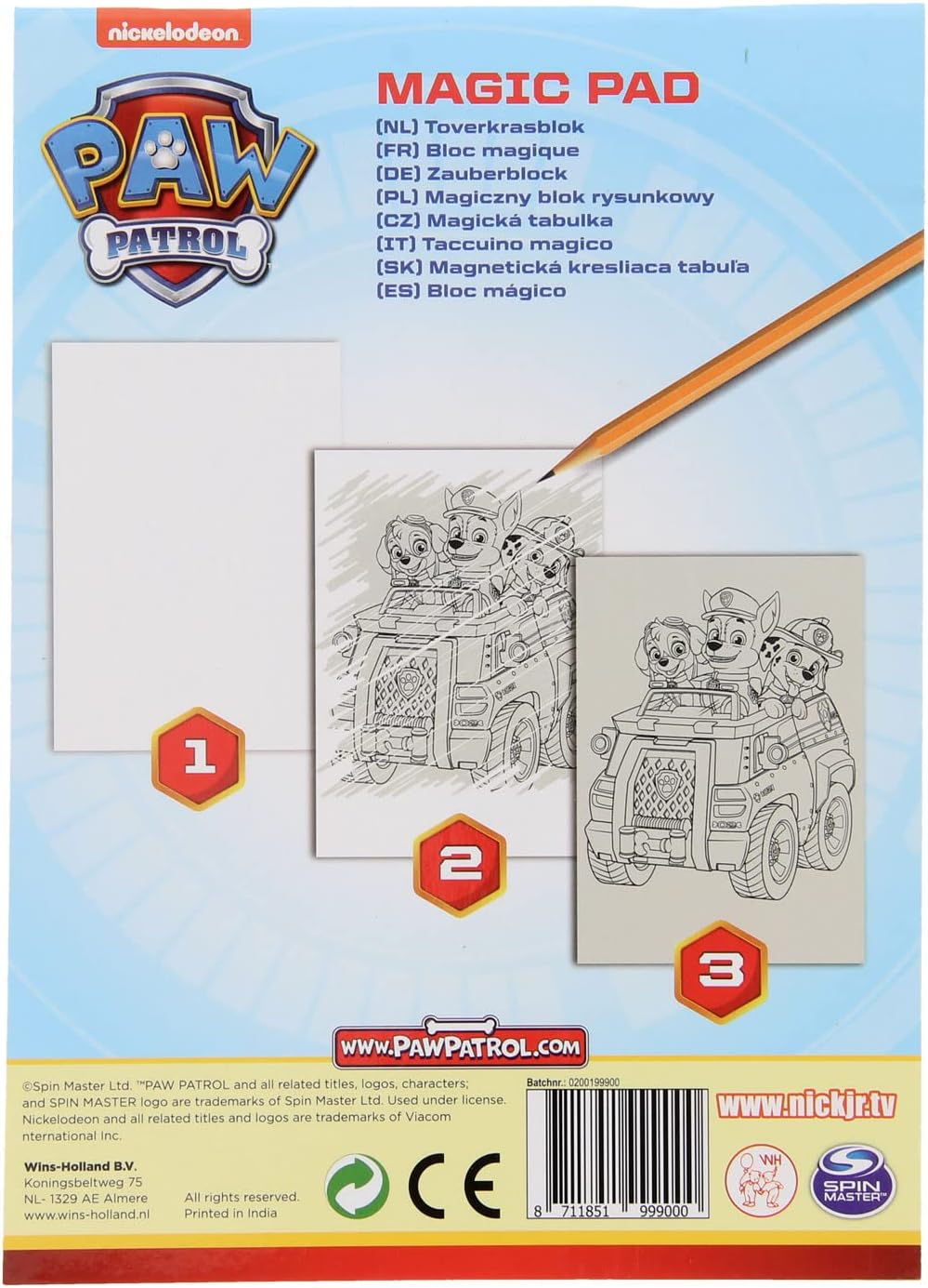 Paw Patrol Mystic Pencil Book-16 Pages schoolmateriaal sets, meerkleurig (46984A