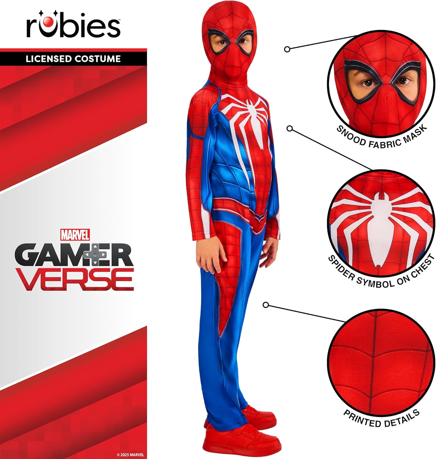 Rubies Official Disney Spiderman Gamerverse Child Costume, Kids Superhero Fancy Dress