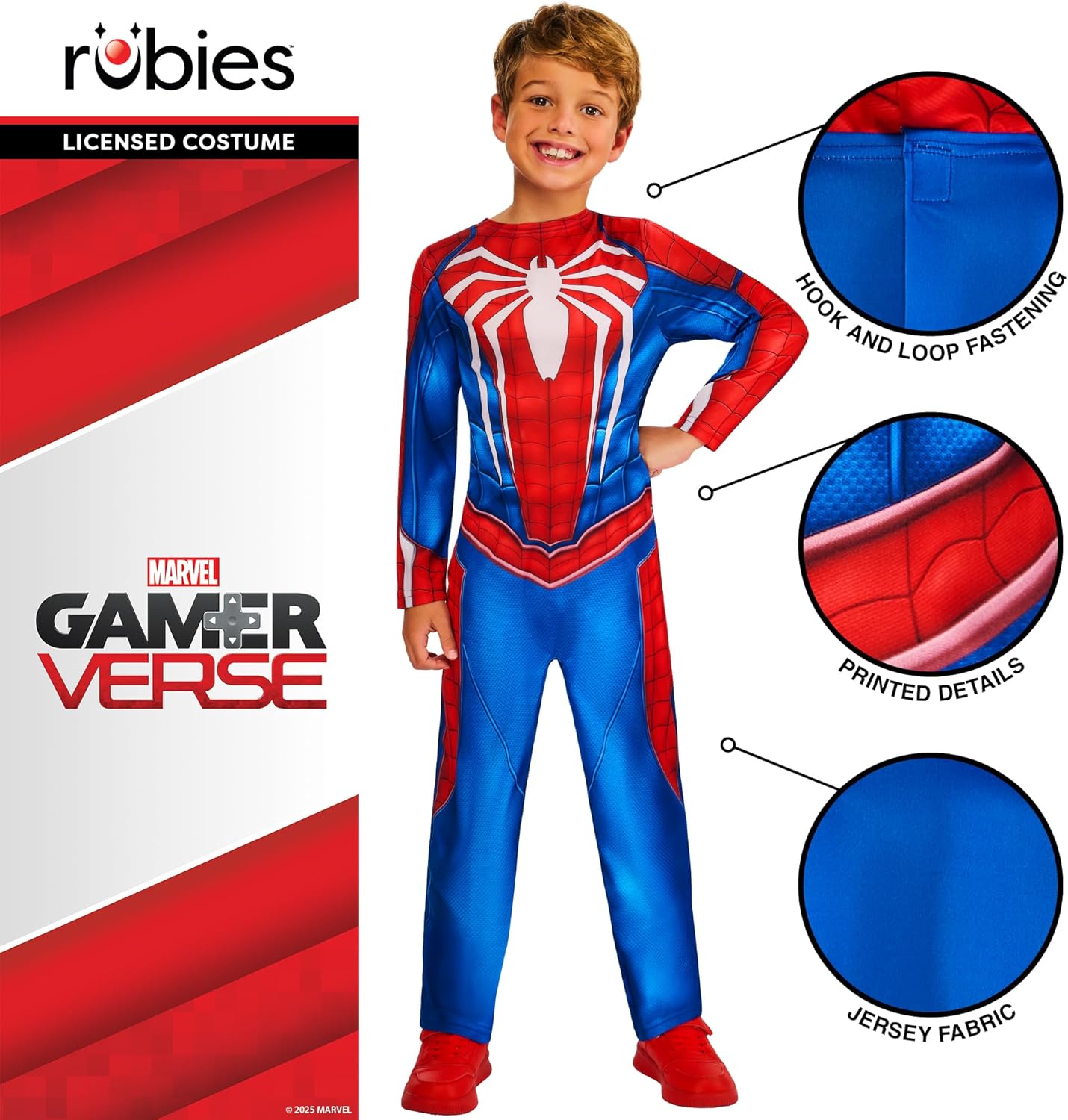 Rubies Official Disney Spiderman Gamerverse Child Costume, Kids Superhero Fancy Dress