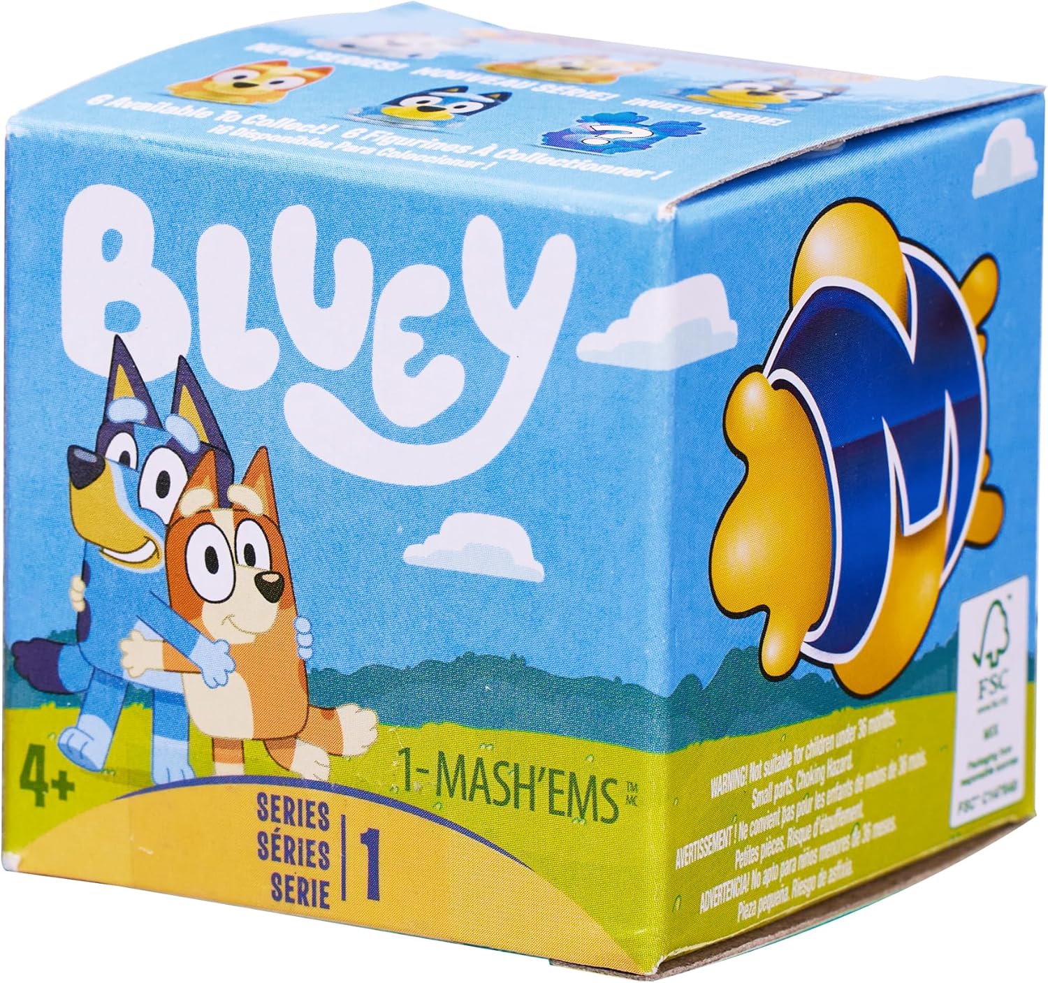 MASH'EMS BLAUWE Squishy Personages om te verzamelen, Bluey Speelgoed, Voorschoolse verzamelobjecten, STIJLEN KUNNEN VERSCHILLEN