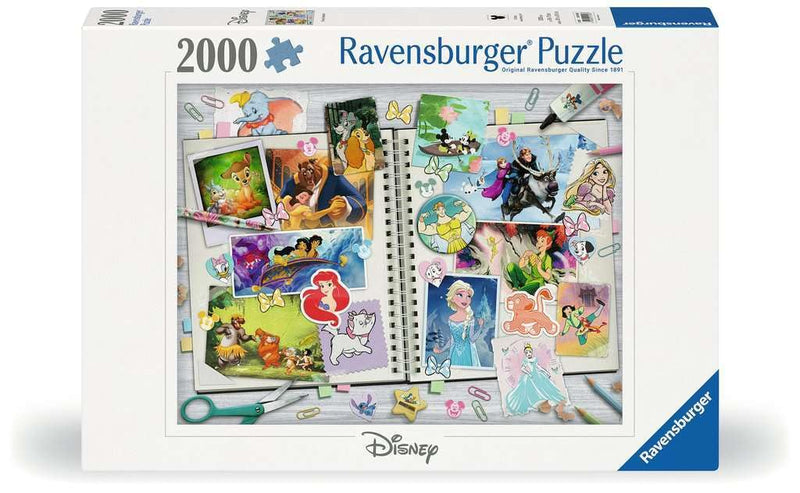 Puzzle per adulti Ravensburger, 12001556, album Disney Scrapbook, 2000 pezzi, per adulti e bambini dai 14 anni in su