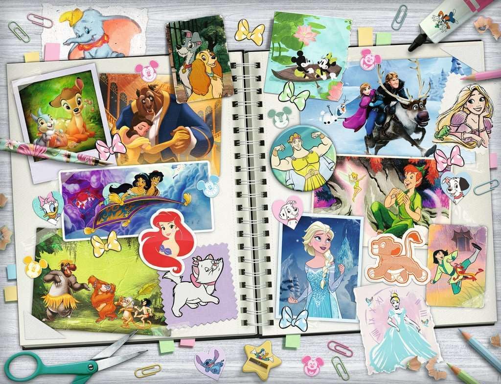 Puzzle per adulti Ravensburger, 12001556, album Disney Scrapbook, 2000 pezzi, per adulti e bambini dai 14 anni in su