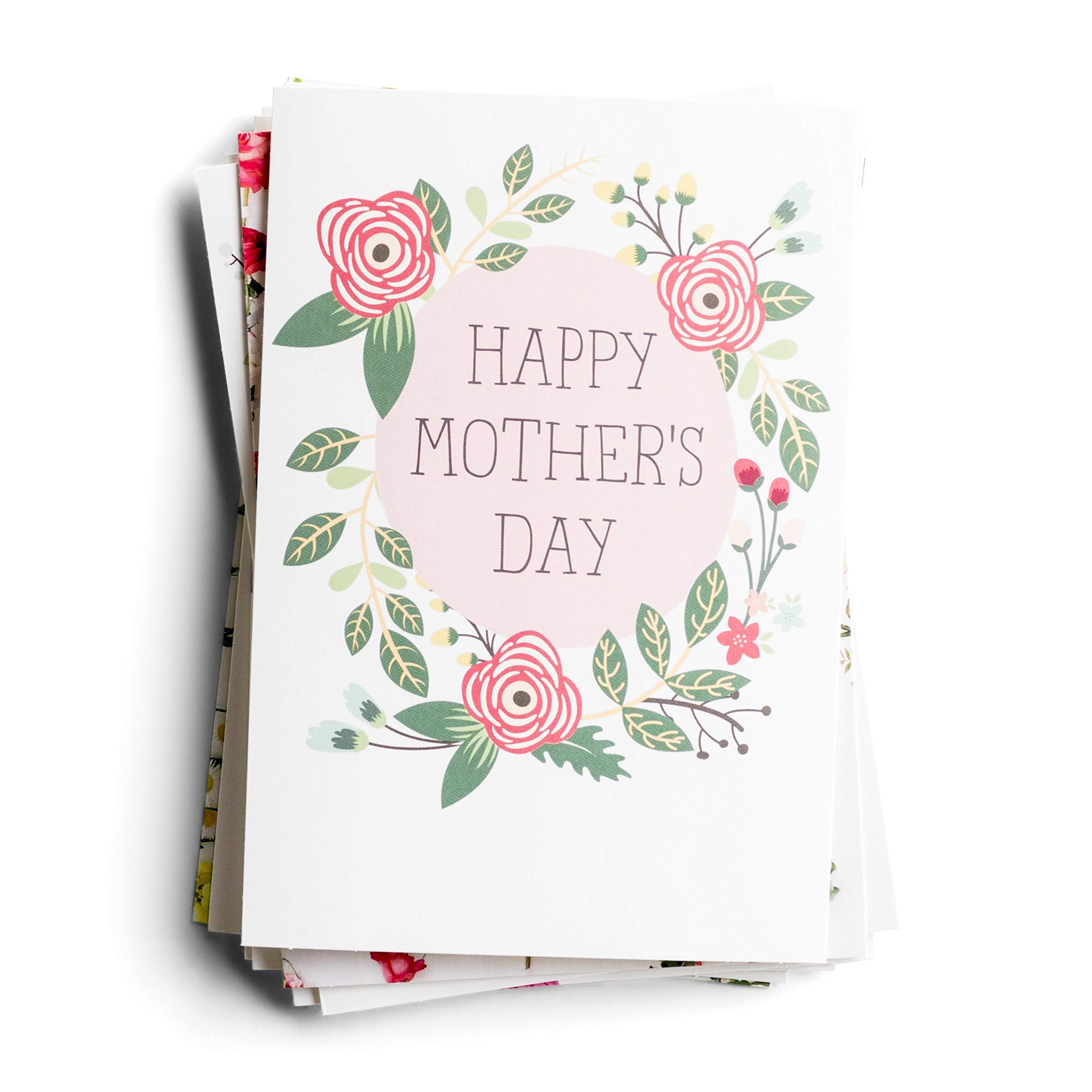 DaySpring - Happy Mother’s Day – 8 Design Assortment with Scripture – 24 Floral Mother’s Day Cards & Envelopes (70925