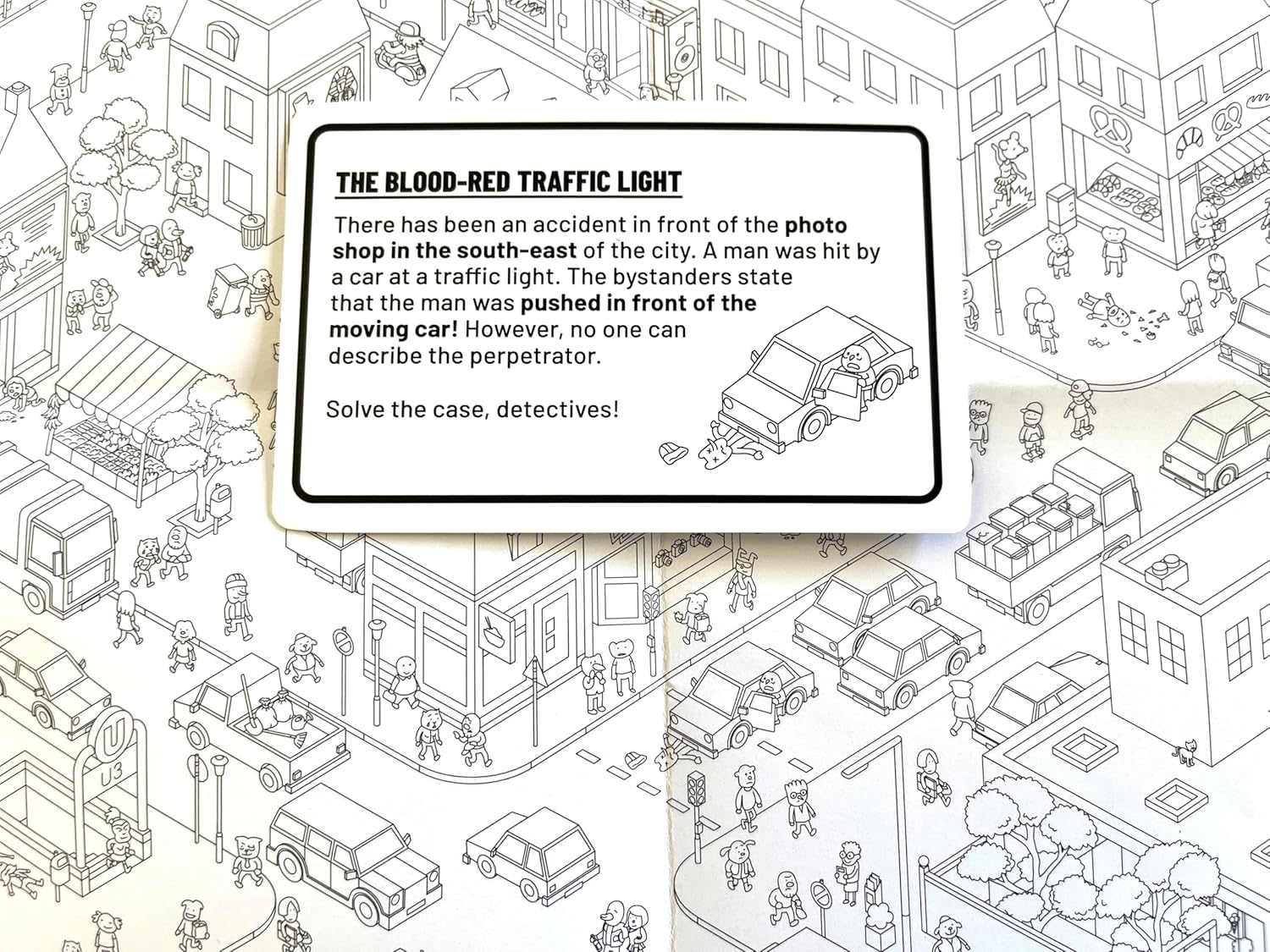 MicroMacro: Crime City - All in | Murder Mystery and Detective Game | 16 Search and Find Detective Cases | Cooperative Board Games for Teens and Adults | Ages 12+ | 1-4 Players | 15-45 min