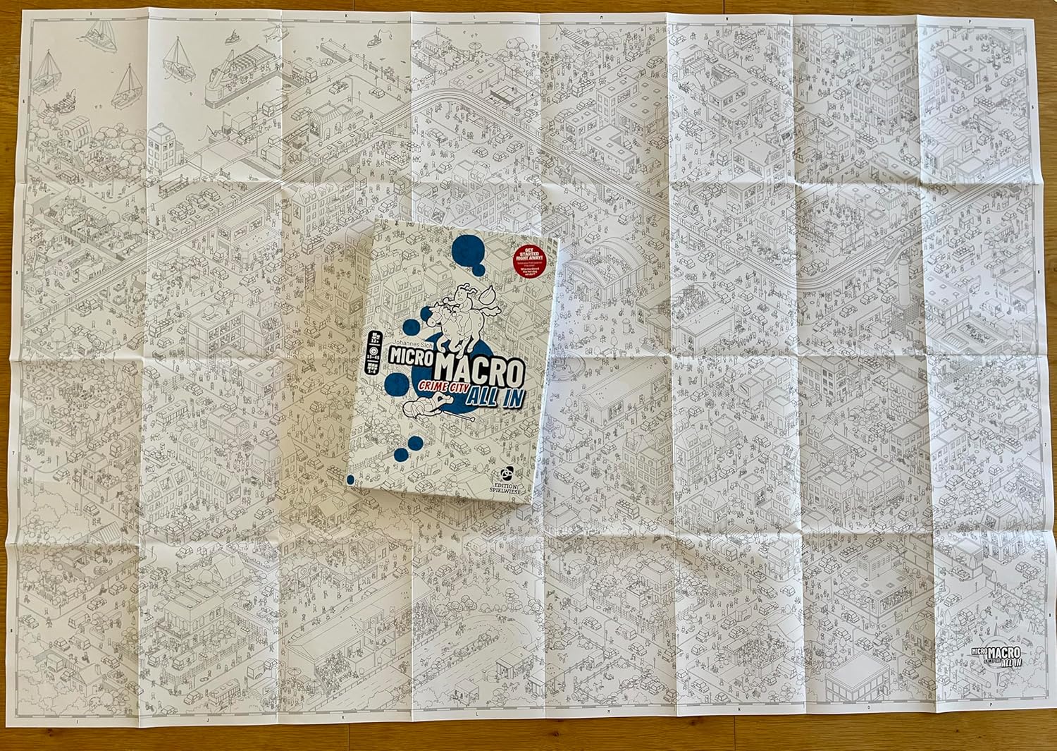 MicroMacro: Crime City - All in | Murder Mystery and Detective Game | 16 Search and Find Detective Cases | Cooperative Board Games for Teens and Adults | Ages 12+ | 1-4 Players | 15-45 min
