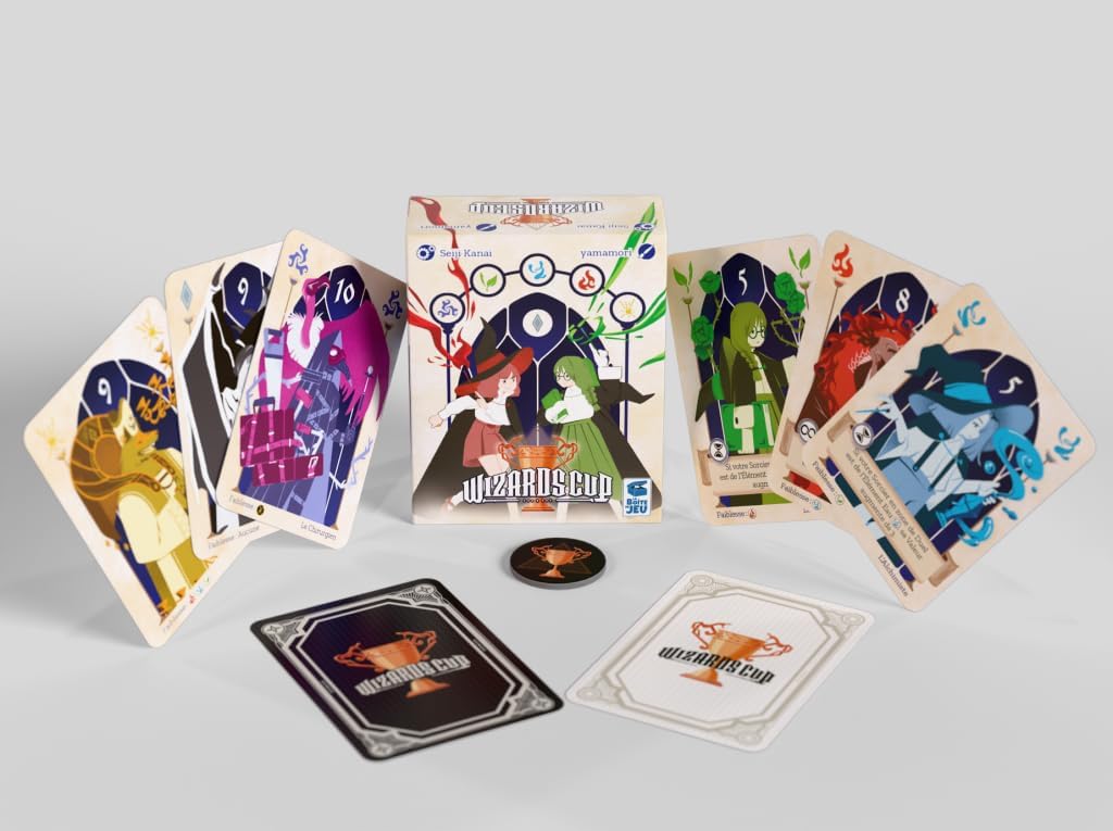 LA BOITE DE JEU Wizards Cup, Card Game, 2-3 Players, Auto-Battler Magical Dueling Tournament, by Seiji Kanai, 8cm x 10cm