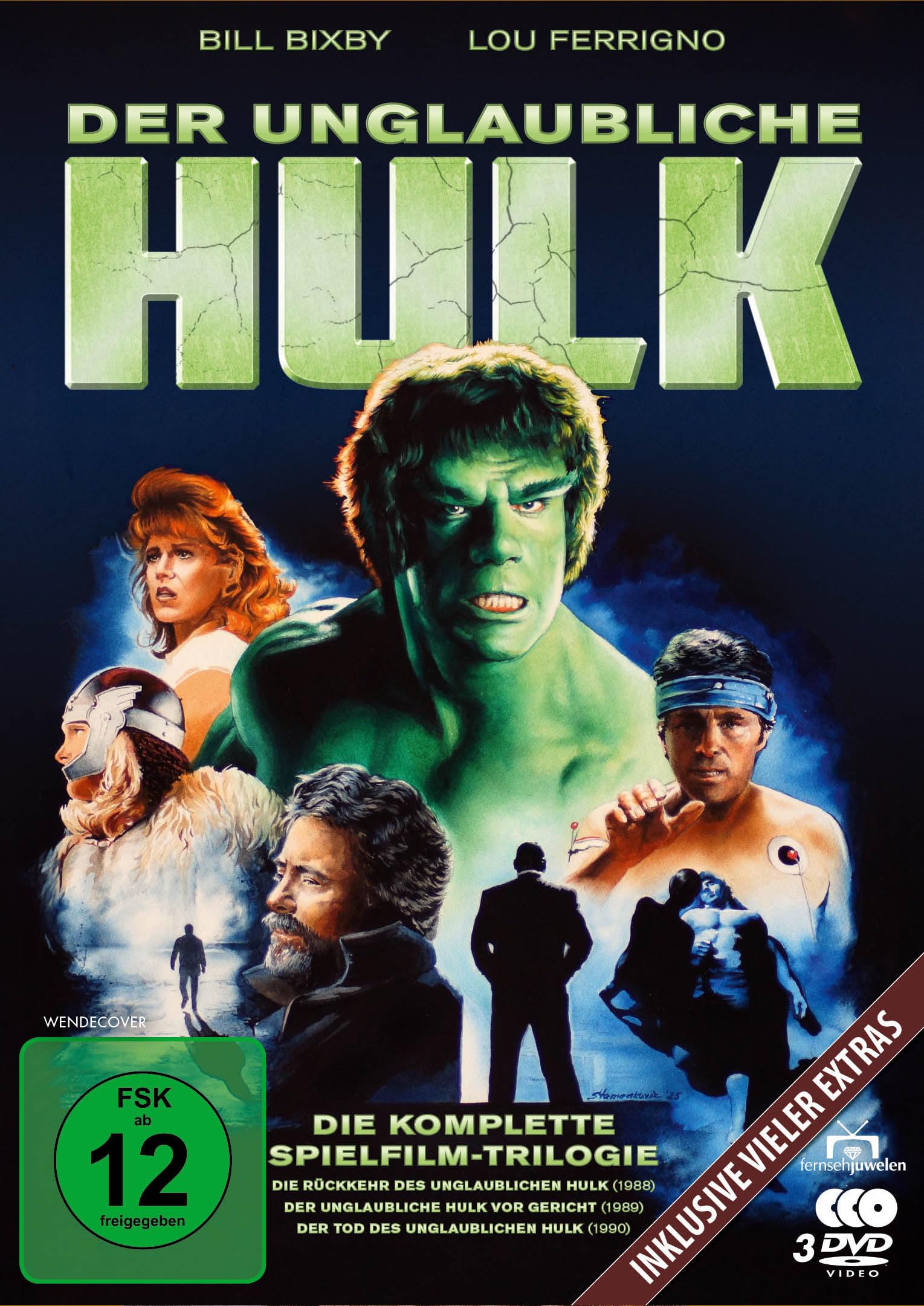 DER UNGLAUBLICHE HULK - DER UNGLAUBLICHE HULK - DIE KOMPLETTE SPIELFILM-TRILOGIE VON 1988-1990 PLUS EXTRAS
