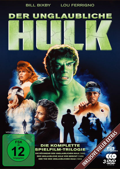 DER UNGLAUBLICHE HULK - DER UNGLAUBLICHE HULK - DIE KOMPLETTE SPIELFILM-TRILOGIE VON 1988-1990 PLUS EXTRAS