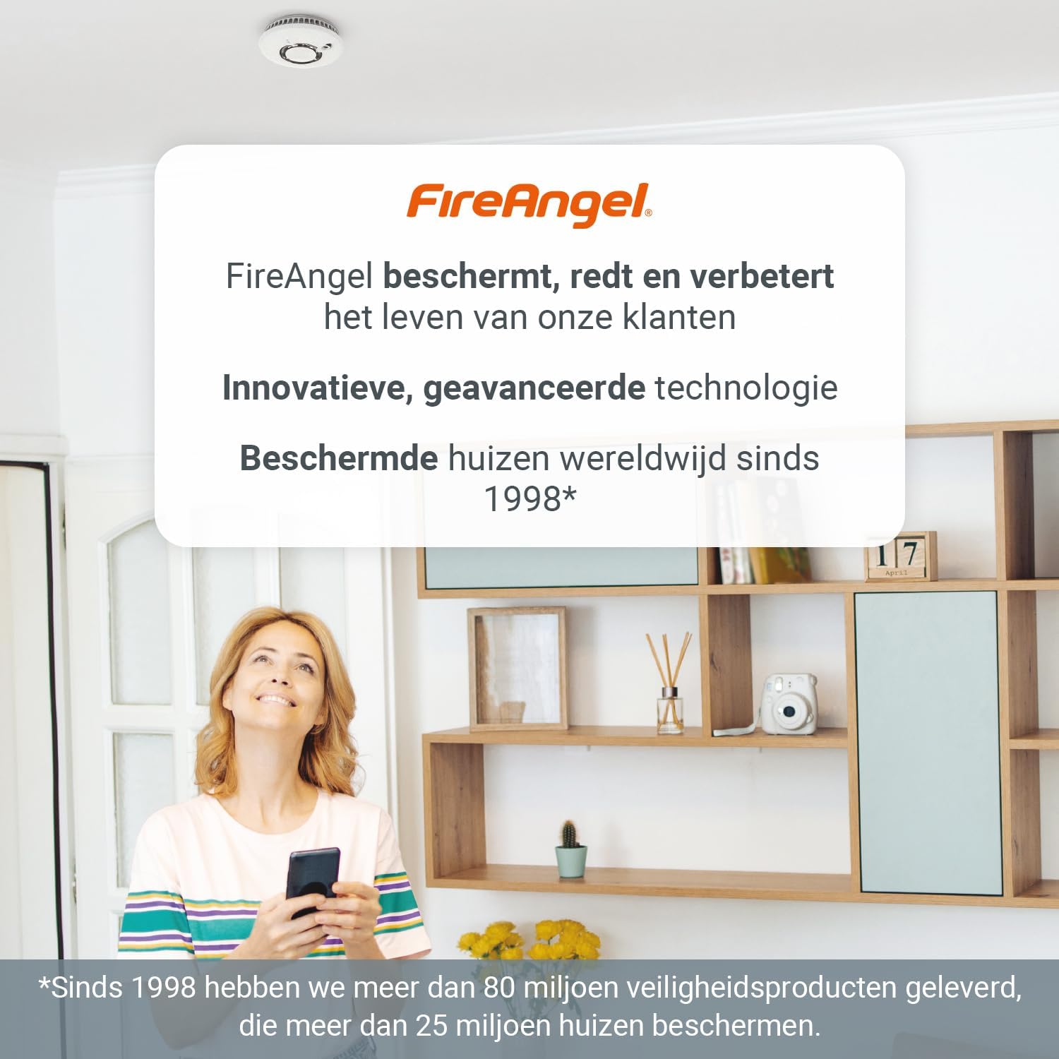 Fireangel Scb10-Int – Rook- En Koolmonoxidemelder – Inclusief 10 Jaar Batterij – 134 Mm X 39.4 Mm