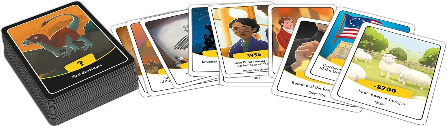Asmodee | Timeline | Family Trivia Card Game | Ages 8+ | 2-6 Players | 15 Minutes Playing Time