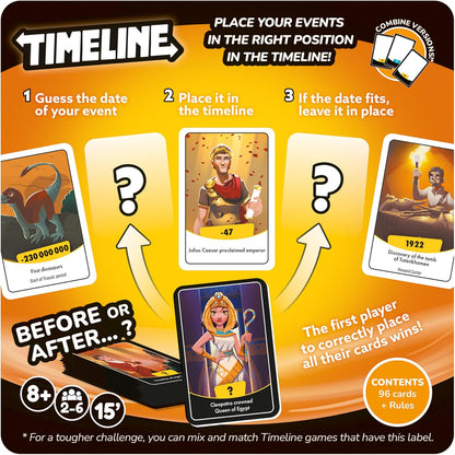 Asmodee | Timeline | Family Trivia Card Game | Ages 8+ | 2-6 Players | 15 Minutes Playing Time