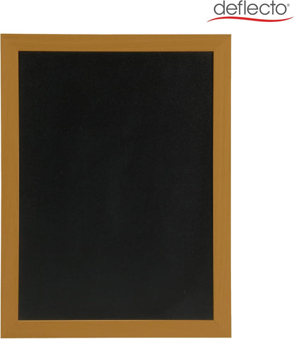 Deflecto Wall Mounted Chalkboard, Durable Writable Message Board, Easy Wipe Surface for Restaurants, Cafés, Kitchens and Events - Single Pack, 30cm x 40cm Teak