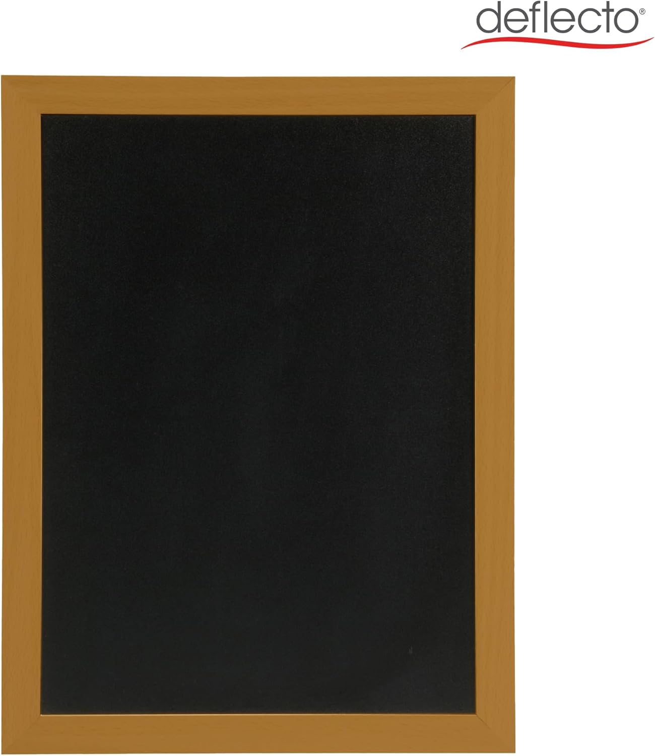Deflecto Wall Mounted Chalkboard, Durable Writable Message Board, Easy Wipe Surface for Restaurants, Cafés, Kitchens and Events - Single Pack, 40cm x 60cm Teak