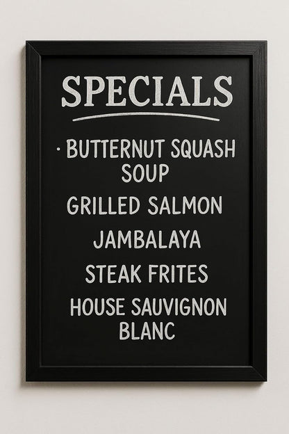 Deflecto Wall Mounted Chalkboard, Durable Writable Message Board, Easy Wipe Surface for Restaurants, Cafés, Kitchens and Events - Single Pack, 30cm x 40cm Black