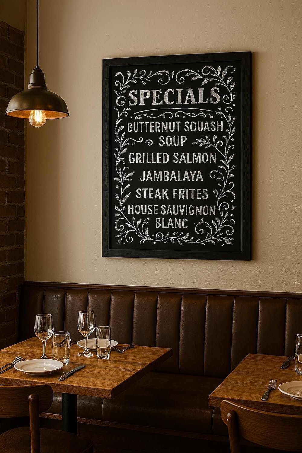 Deflecto Wall Mounted Chalkboard, Durable Writable Message Board, Easy Wipe Surface for Restaurants, Cafés, Kitchens and Events - Single Pack, 30cm x 40cm Black