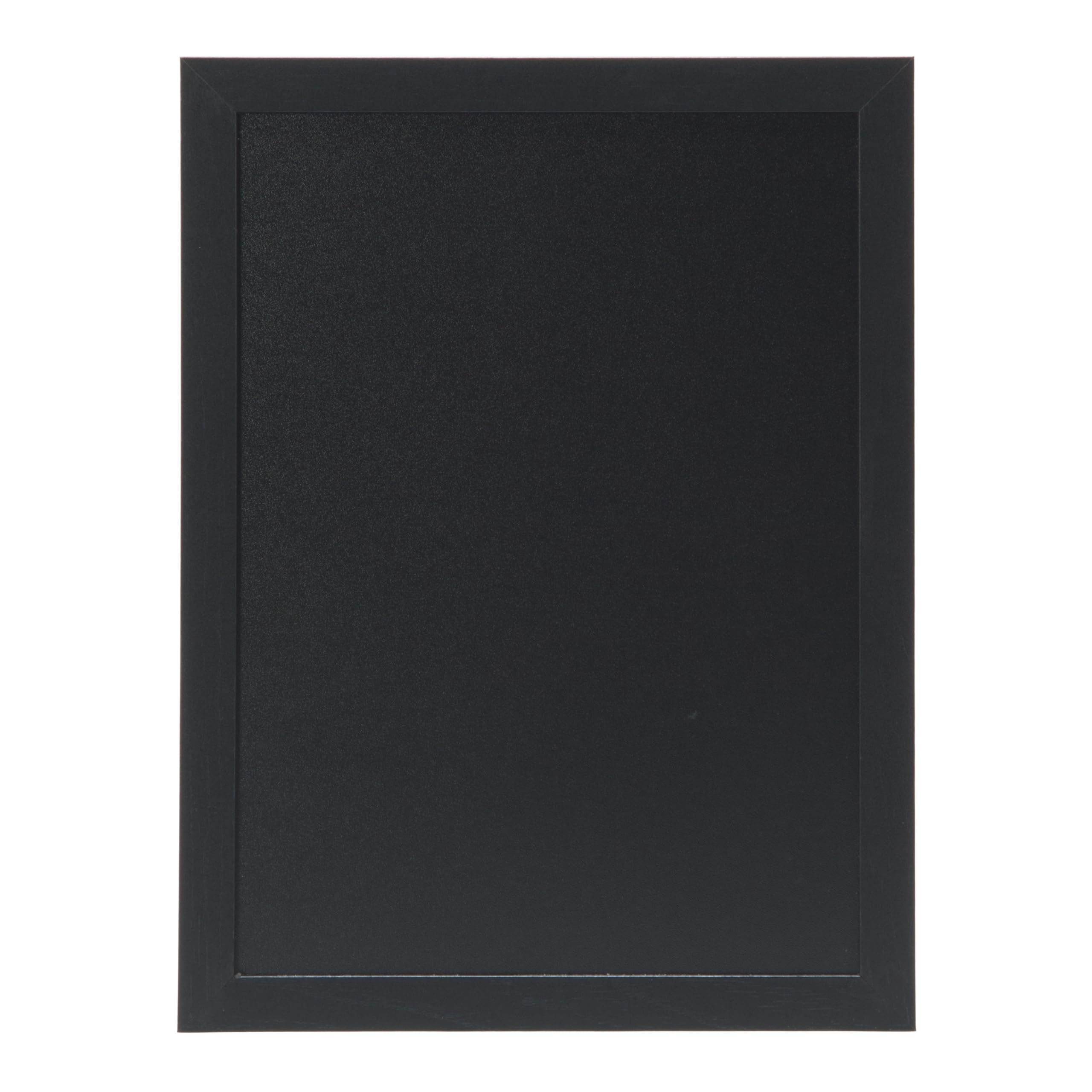 Deflecto Wall Mounted Chalkboard, Durable Writable Message Board, Easy Wipe Surface for Restaurants, Cafés, Kitchens and Events - Single Pack, 30cm x 40cm Black