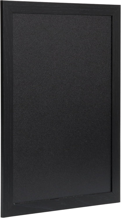 Deflecto Wall Mounted Chalkboard, Durable Writable Message Board, Easy Wipe Surface for Restaurants, Cafés, Kitchens and Events - Single Pack, 40cm x 60cm Black