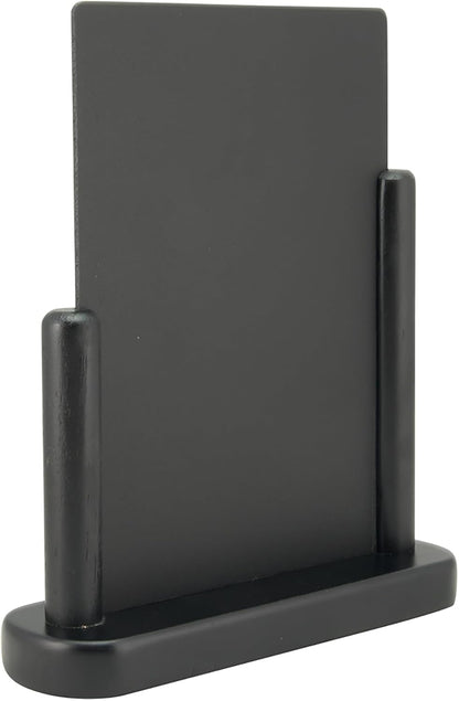 Deflecto Double-Sided Table Chalkboard Sign, Freestanding Mini Display for Cafés, Weddings, Parties, Menus, Event Labels, Tabletop Message Board - Single Pack, Large (32.3x27x7.1cm) Black