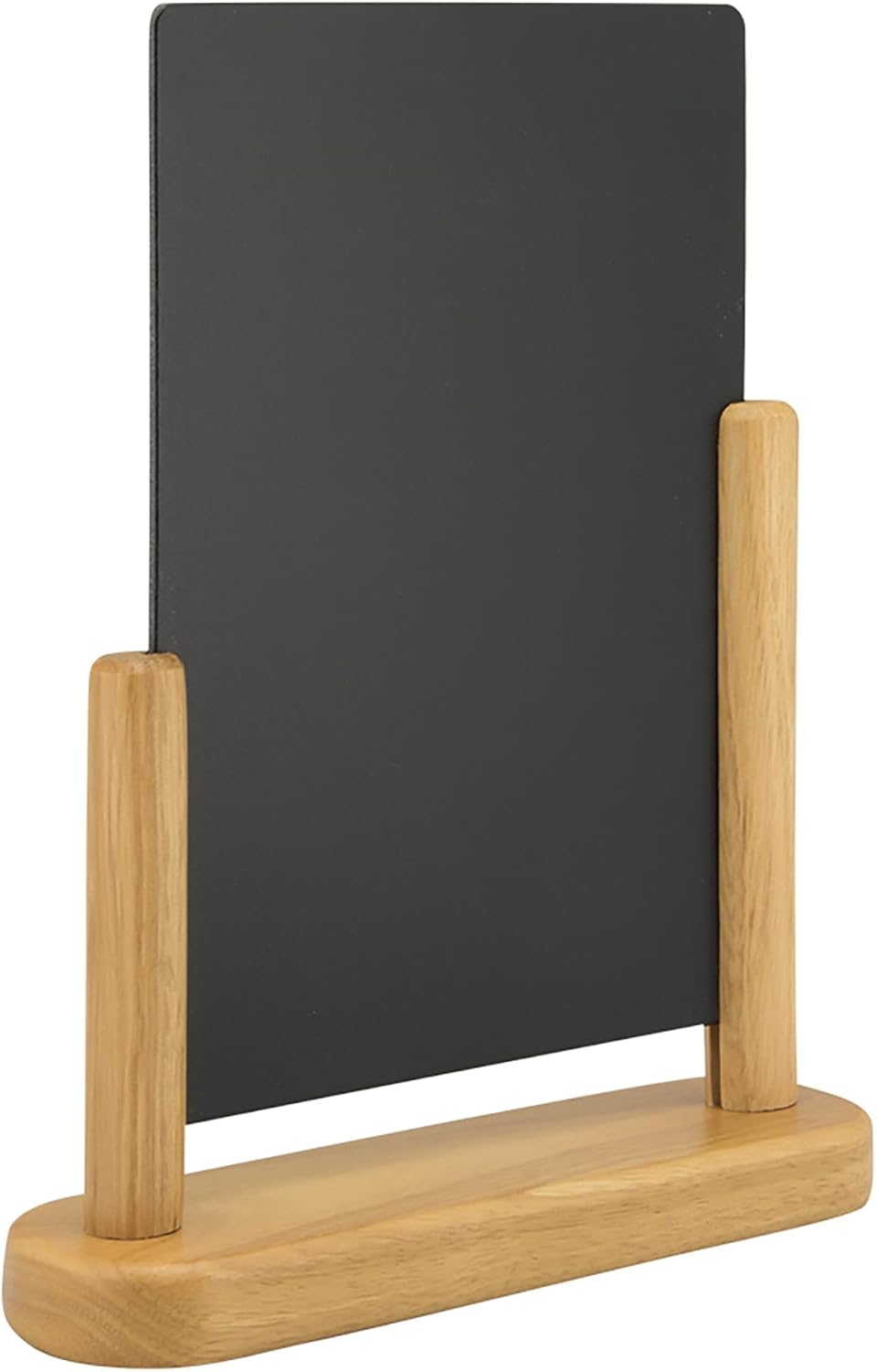 Deflecto Double-Sided Table Chalkboard Sign, Freestanding Mini Display for Cafés, Weddings, Parties, Menus, Event Labels, Tabletop Message Board - Single Pack, Medium (23.3x20x6cm) Teak