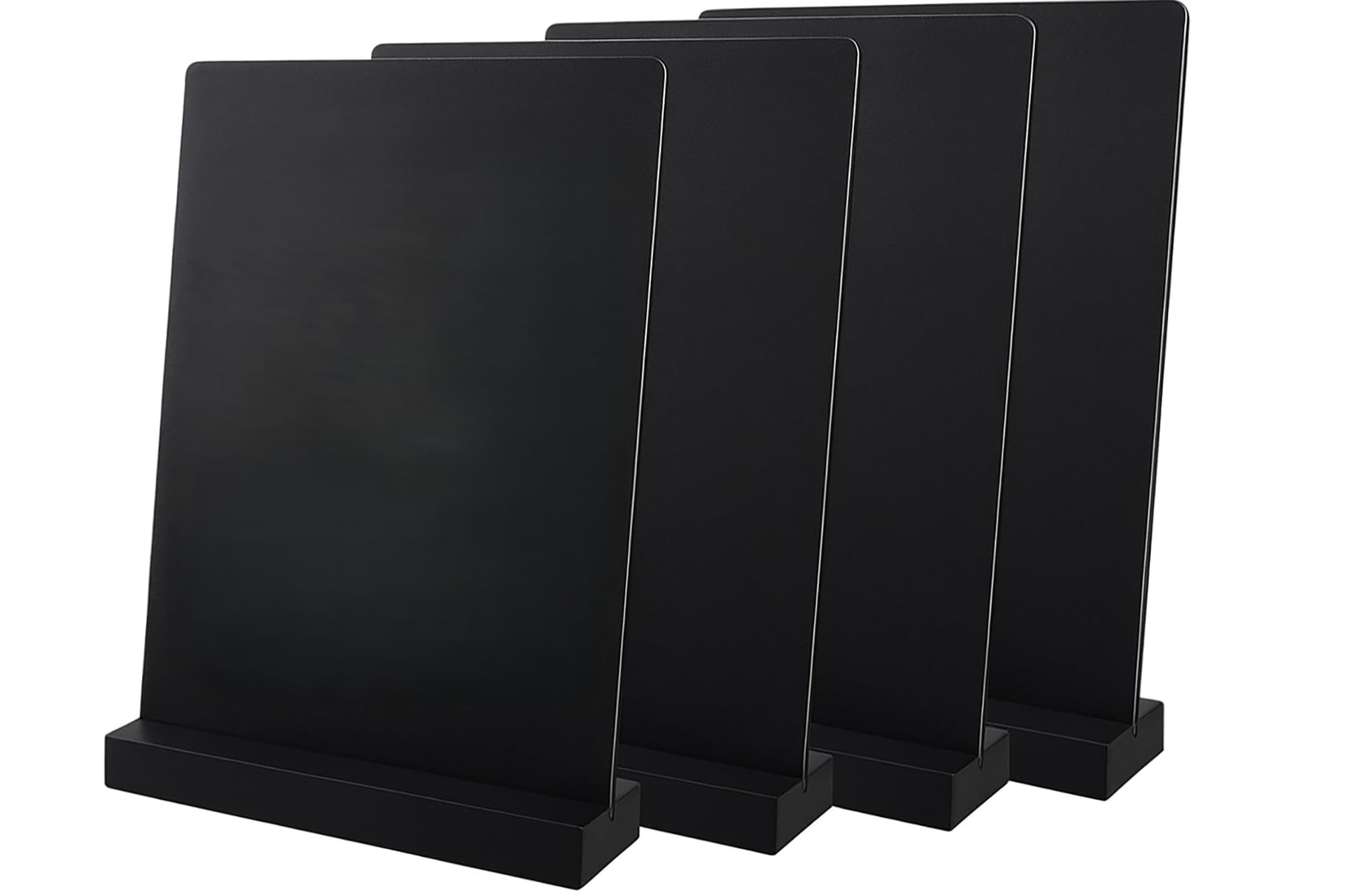 Deflecto Double-Sided Table Chalkboard Sign, Freestanding Mini Display for Cafés, Weddings, Parties, Menus, Event Labels, Tabletop Message Board for Home or Business - Pack of 1 - Black A4