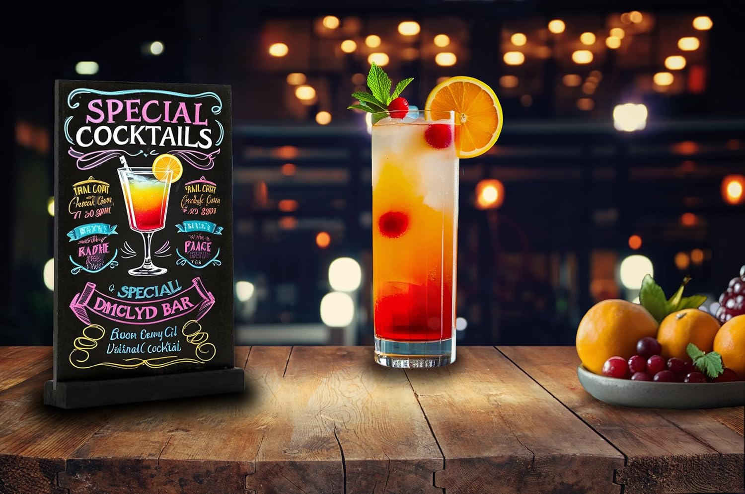 Deflecto Double-Sided Table Chalkboard Sign, Freestanding Mini Display for Cafés, Weddings, Parties, Menus, Event Labels, Tabletop Message Board for Home or Business - Pack of 1 - Black A4