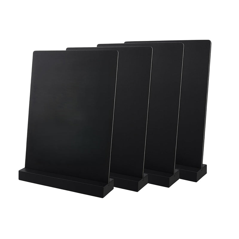 Deflecto Double-Sided Table Chalkboard Sign, Freestanding Mini Display for Cafés, Weddings, Parties, Menus, Event Labels, Tabletop Message Board for Home or Business - Pack of 1 - Black A5