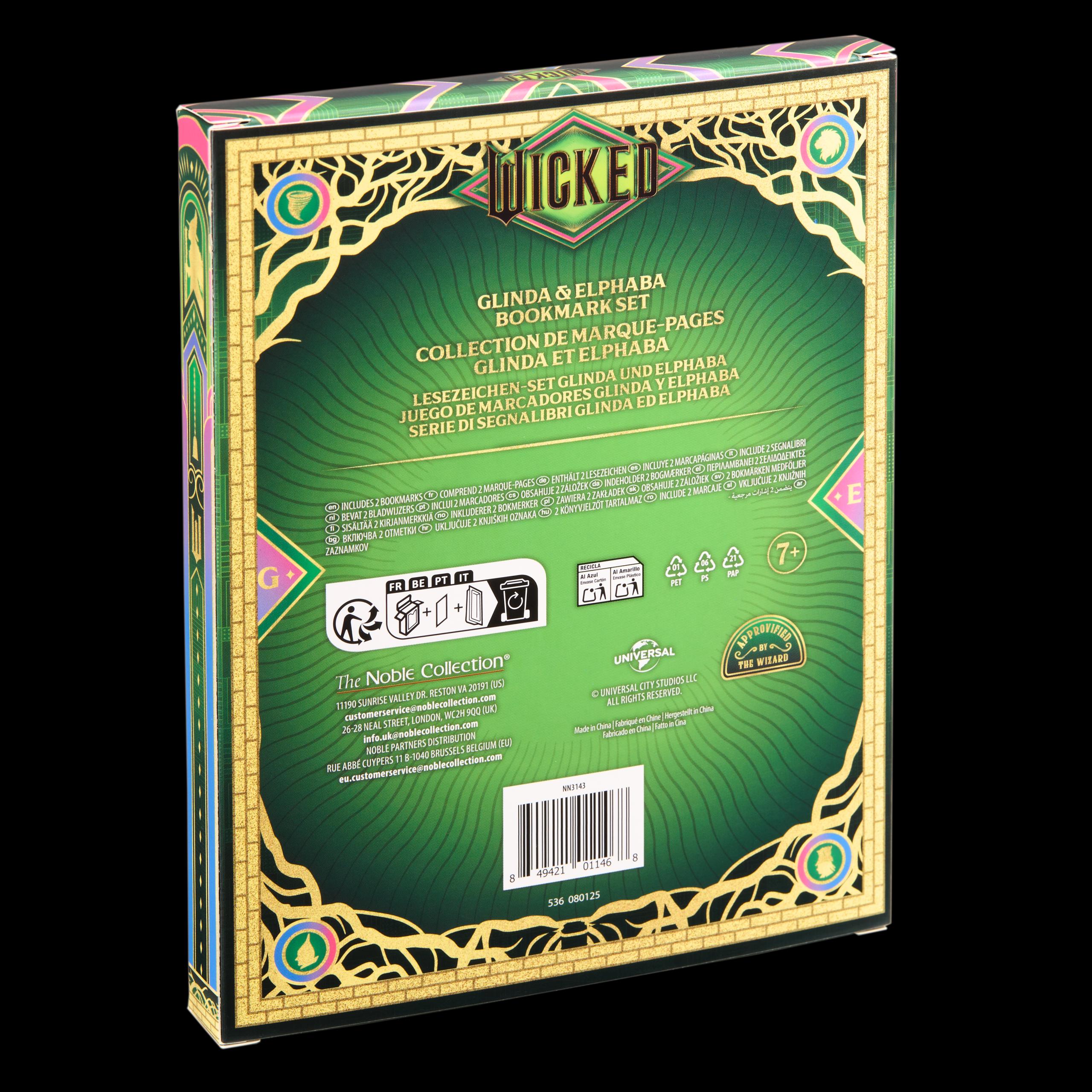 Wicked Glinda and Elphaba Bookmark Set (for Good)