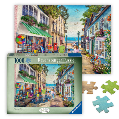 Ravensburger Down the Lane No.3, Seaview Lane 1000 Piece Jigsaw Puzzles for Adults and Kids Age 12 Years Up
