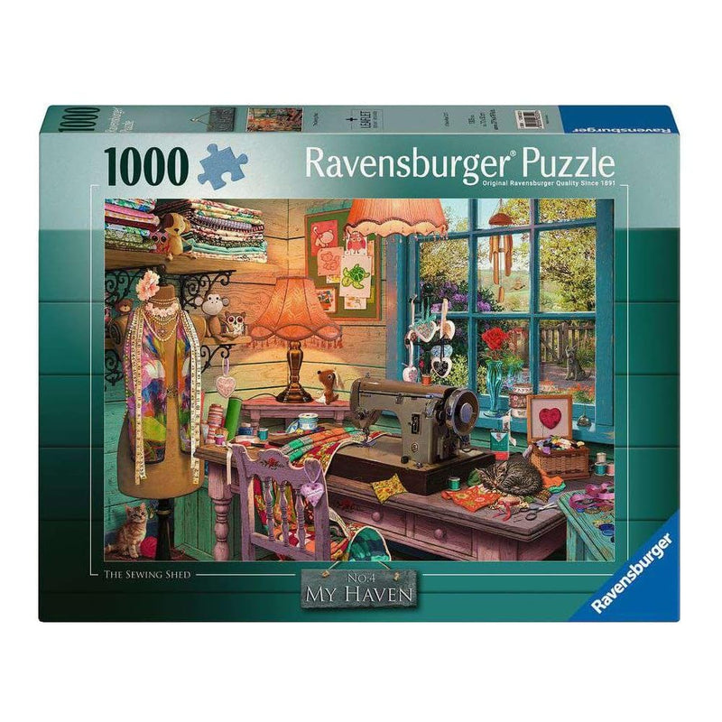 Ravensburger My Haven No 4. The Sewing Shed 1000 Piece Jigsaw Puzzles for Adults and Kids Age 12 Years Up