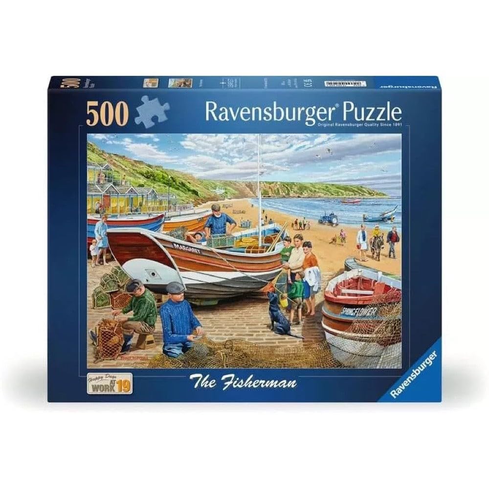 Ravensburger Happy Days at Work No.19 The Fisherman 500 Piece Jigsaw Puzzle for Adults and Kids Age 10 Years Up